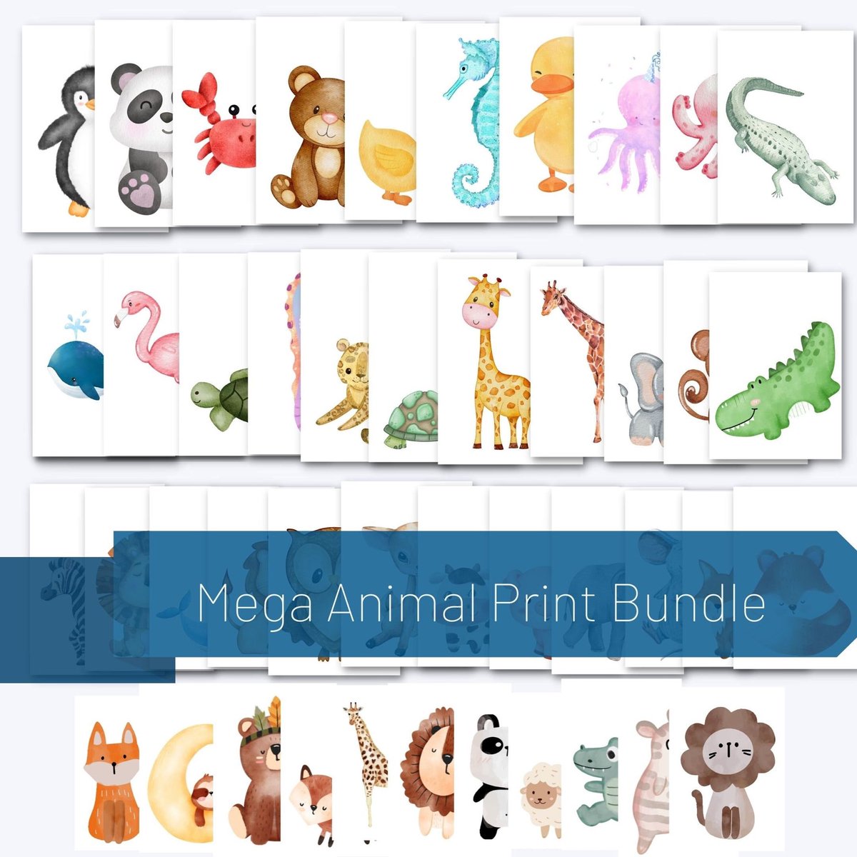 #etsy Animals print bundle, Nursery printables, animals flashcards, cute animal homeschool animals, printable #animalsflashcard #cuteanimalprint #nurseryprintables #animalsprint #homeschoolprintable #kidsroomprintable #kidsroomanimals #nurseryanimals etsy.me/3obDQzN