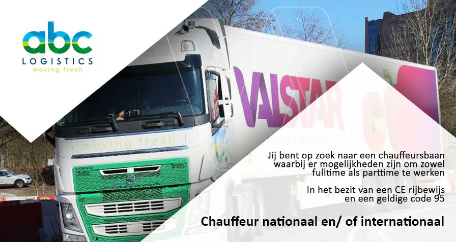 Westlandwerk's tweet image. Bekijk #vacature Chauffeur Nationaal en/of Internationaal @ABCLogistics in Poeldijk op Westlandwerk.nl via buff.ly/3o3FJy9