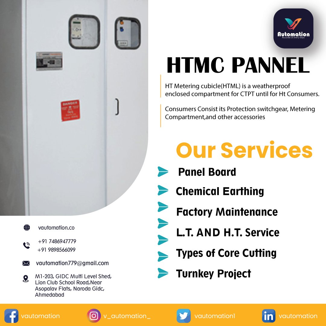vautomation1's tweet image. HT Metering Cubicle(HTMC) is a weatherproof enclosed compartment for CTPT until for Ht Consumers.

Consumers Consist of its Protection switchgear, Metering Compartment, and other accessories

#panels #panelboards #ourservices