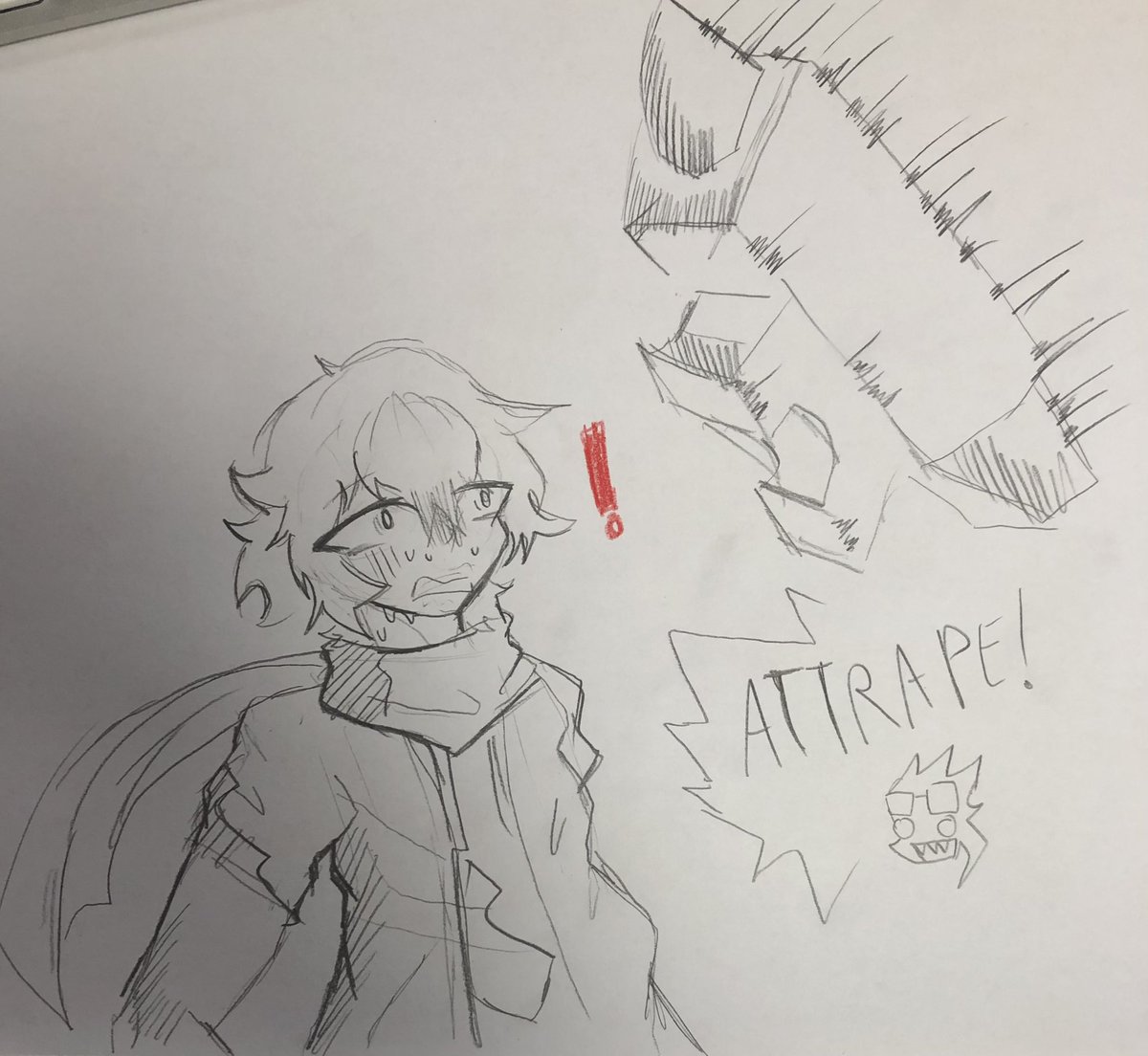 viridislemur's tweet photo. @Dexpres0 Bon, dsl que je fasse en version papier car j’avais la flemme. Mais le prank de Rays va trop loin😂😅 https://t.co/Bzr091qHbn