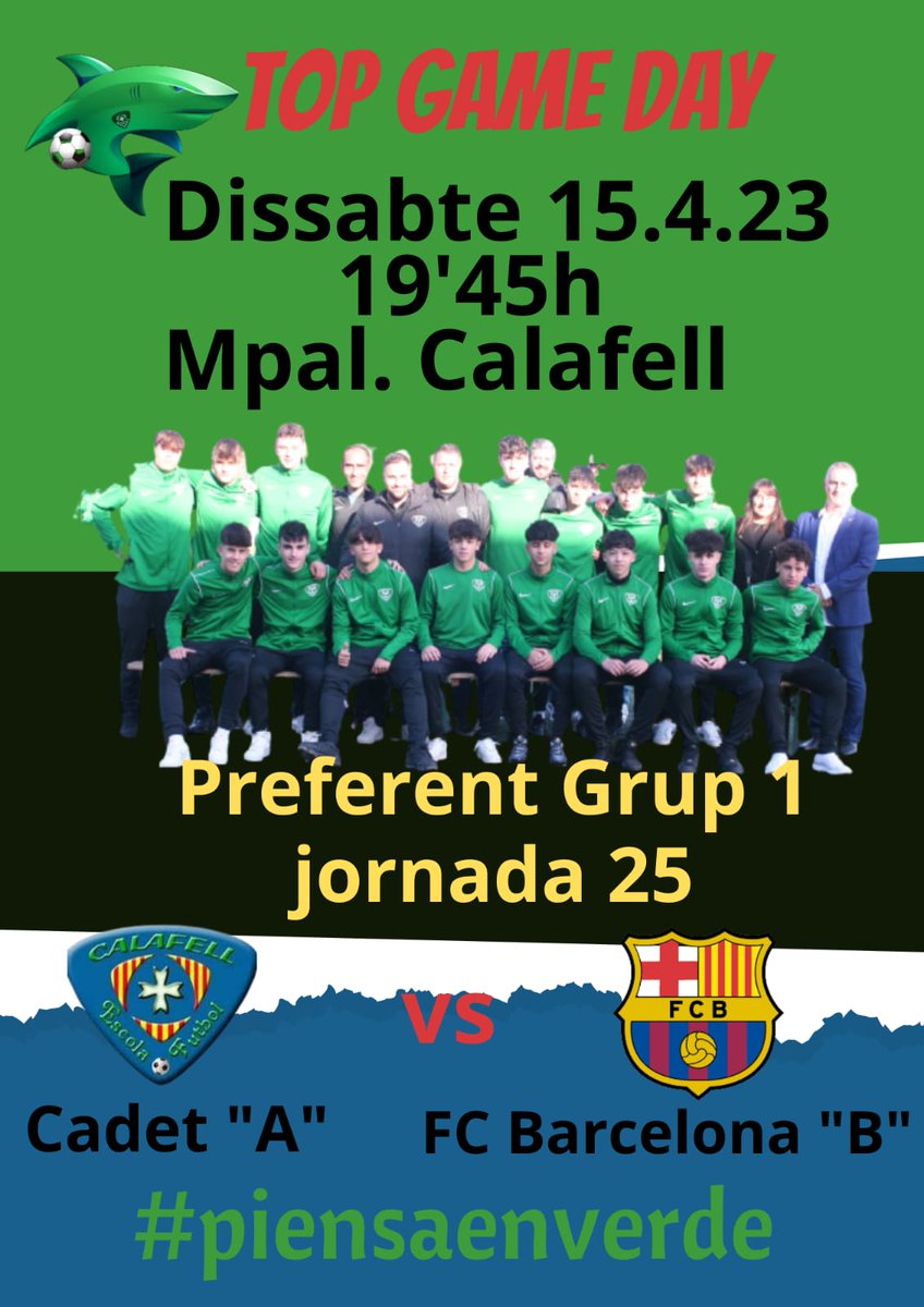 GRAN PARTIT AL "JUAN RIOS" ... TOTHOM A ANIMAR!!!
Lee más en : efbcalafell.cat/publication/15…