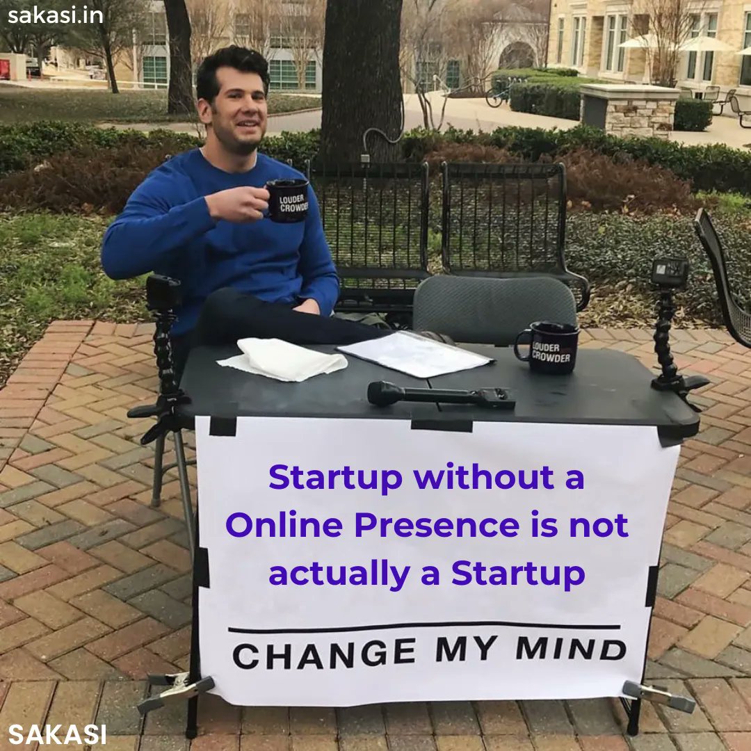 If your startup isn't online, does it even exist? 🤔💻🌎 In today's digital age, a startup without an online presence is like a car without wheels. 🚗💨 #sakasi #sakasiindia #startupworld #growthhacking #changemymind #meme #funny #funnymemes #like #trendingmeme #funnymeme #memer