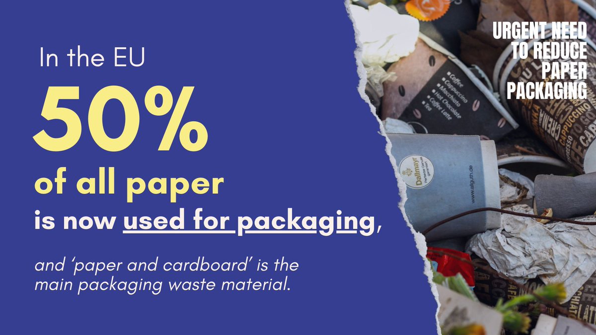 A huge percentage of European forests are pulped into #paper and disposable #packaging.

This NGO briefing outlines what should happen to truly reduce the negative environmental, social &amp; climatic impacts of the paper &amp; packaging industries:

fern.org/publications-i…