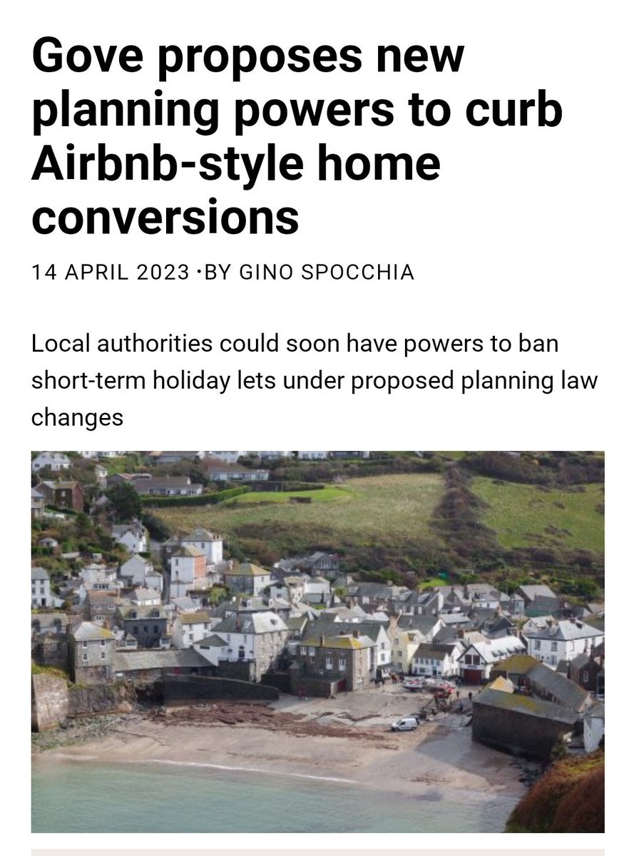 Shanks (@shankari_raj) on Twitter photo This could really help the housing and rental crisis in the UK.
Far to many properties are used as holiday let's, destroying local communities.
<a href="/GOVUK/">GOV.UK</a> <a href="/DefraGovUK/">Defra UK</a> <a href="/ArchitectsJrnal/">Architects’ Journal</a> <a href="/RIBA/">Royal Institute of British Architects</a> <a href="/localfutures_/">Local Futures / Economics of Happiness</a> <a href="/housingcrisis_/">UK Housing Crisis</a> @Bristol_HF <a href="/_HousingCrisis/">Homeless & Housing Coalition</a> <a href="/SadiqKhan/">Sadiq Khan</a> <a href="/RishiSunak/">Rishi Sunak</a> This could really help the housing and rental crisis in the UK.
Far to many properties are used as holiday let's, destroying local communities.
<a href="/GOVUK/">GOV.UK</a> <a href="/DefraGovUK/">Defra UK</a> <a href="/ArchitectsJrnal/">Architects’ Journal</a> <a href="/RIBA/">Royal Institute of British Architects</a> <a href="/localfutures_/">Local Futures / Economics of Happiness</a> <a href="/housingcrisis_/">UK Housing Crisis</a> @Bristol_HF <a href="/_HousingCrisis/">Homeless & Housing Coalition</a> <a href="/SadiqKhan/">Sadiq Khan</a> <a href="/RishiSunak/">Rishi Sunak</a>