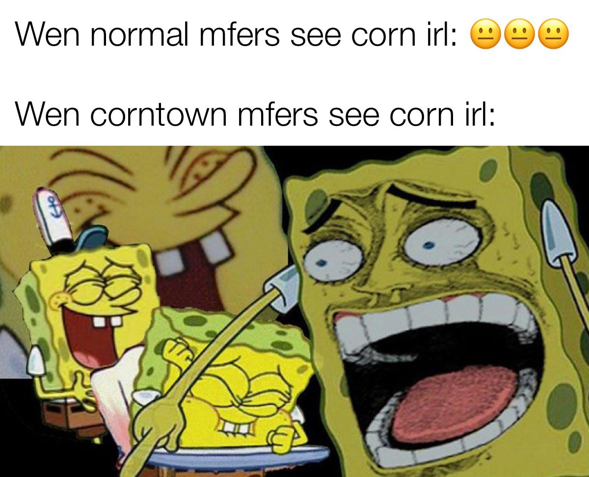 corn really hit dif since <a href="/corntownwtf/">Corntown</a> 👏🥹🌽