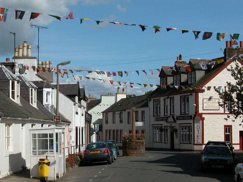 The pretty village of Moniaive in Dumfries &amp; Galloway, where Anna or “Annie” Laurie, subject of a love poem and a classic folk song, was born in about 1680. The real story that inspired the poem did not end as the poet had hoped. More pics and info: undiscoveredscotland.co.uk/moniaive/monia…