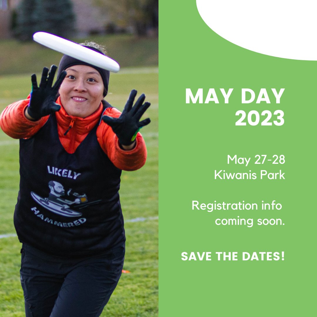 Ready for May Day this year?

We're working on plans for this year's mixed tournament at Kiwanis Park on May 27 and 28.

More details will be available soon. So save the dates!

#waterlooregion
#savethedate
#ultimatefrisbee
#tournament
#ultimatetournament