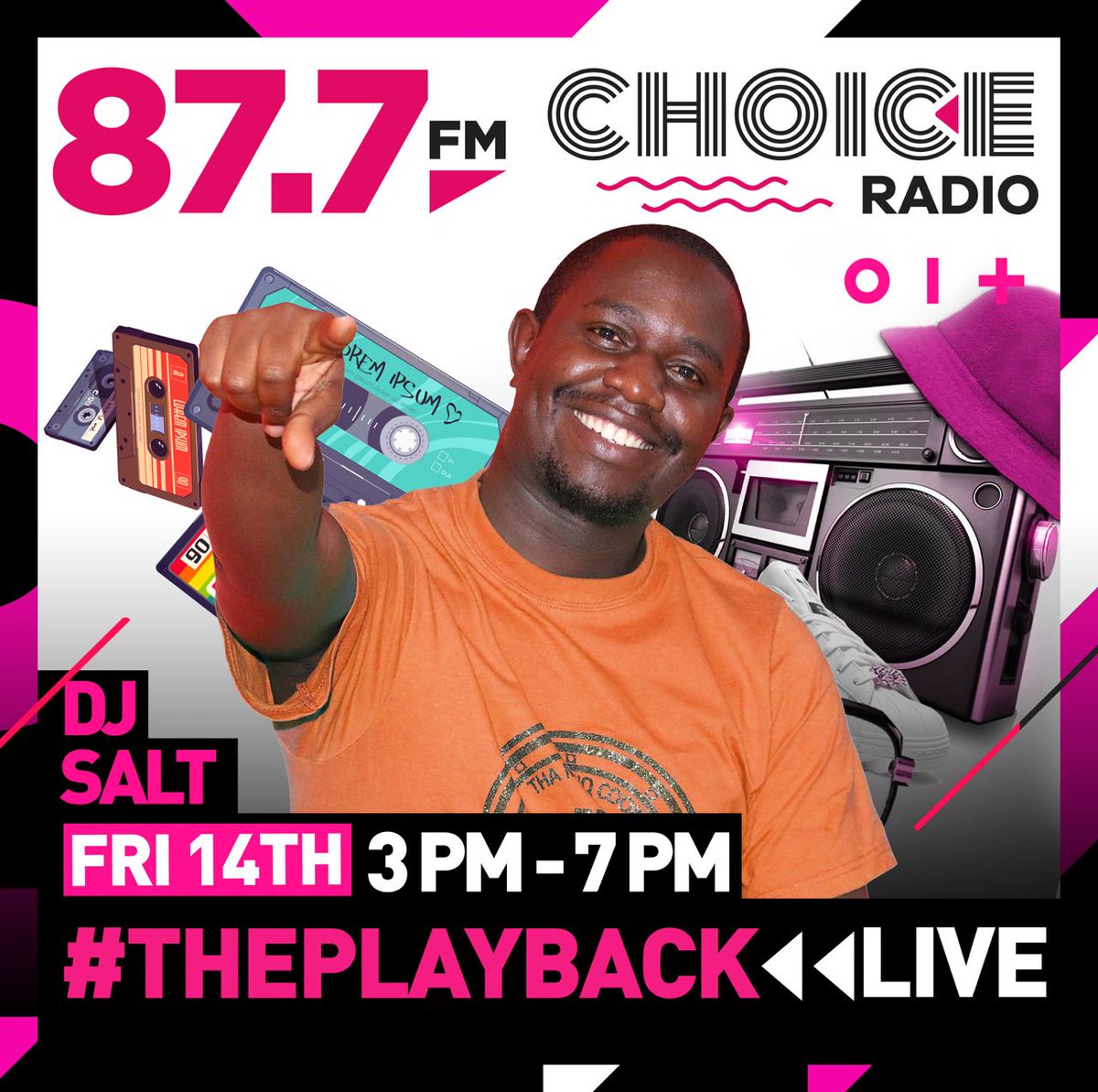 🔥 Salt De DJ is BACK on the Playback radio show by popular demand! 🙌🏽Get ready to groove to the best old-school tracks as we take over the airwaves this afternoon from 3pm only on Choice Radio. 🎶📻 #SaltDeDJ #PlaybackRadio #OldSchoolMusic #TuneInNow #DontMissOut