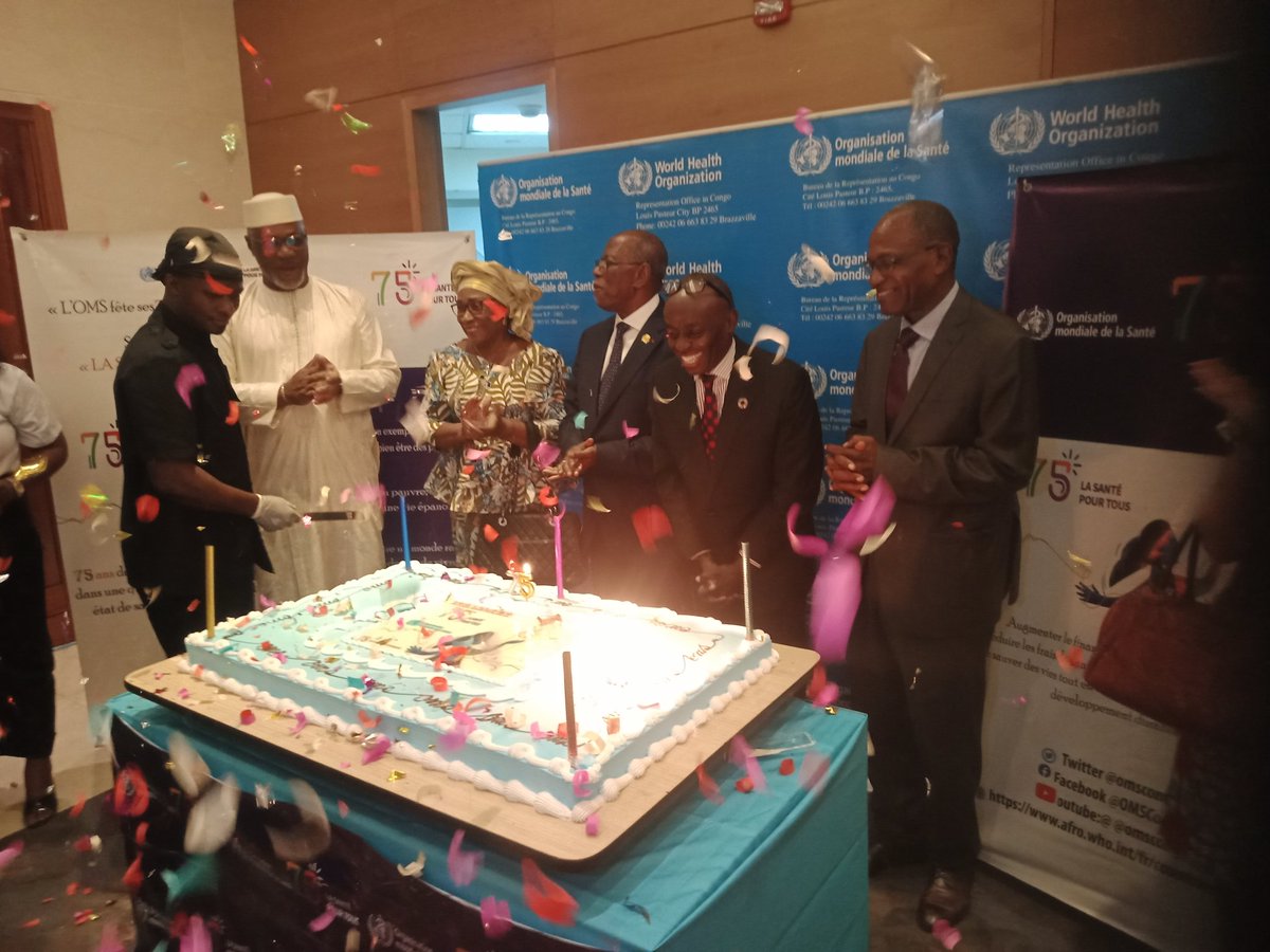 Sous le thème : Santé pour vous, Nous avons assisté à la célébration du 75ème anniversaire de l'OMS en présence du ministre de la santé et de la population @ChrisMburu @omscongo @victorrakoto @CongoUnfpa @AchilleLanzy @mjusvi @AfriyanCongo
