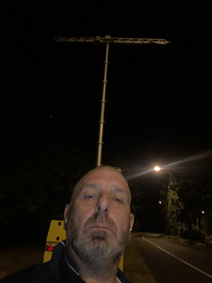 Quick selfie in front of the police mobile phone camera trap