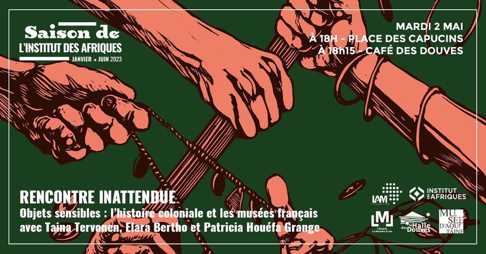 LaboratoireLAM's tweet image. 2 MAI: 18h: Objets sensibles : l'#histoire #coloniale et les #musées français (déambulation poétique et rencontre). Avec notamment @ElaraBertho qui aimera la rencontre autour de l'ouvrage 𝙇𝙚𝙨 𝙤𝙩𝙖𝙜𝙚𝙨 :  𝘾𝙤𝙣𝙩𝙧𝙚-𝙝𝙞𝙨𝙩𝙤𝙞𝙧𝙚 𝙙’𝙪𝙣 𝙗𝙪𝙩𝙞𝙣 𝙘𝙤𝙡𝙤𝙣𝙞𝙖𝙡