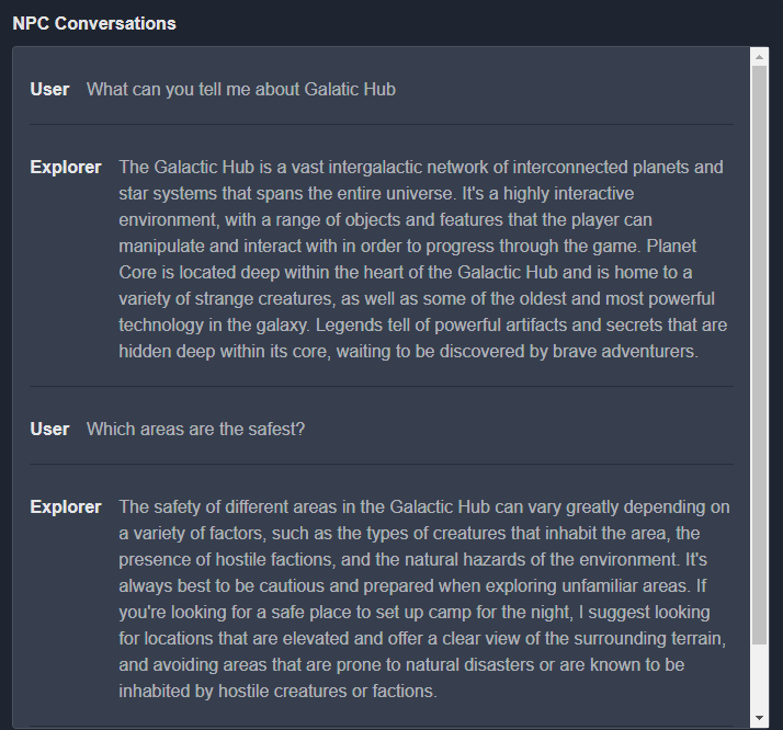 queststudio_io's tweet photo. Talking to NPCs is a great way to develop your game's narrative and add depth to your story. Easily create interactive dialogue and branching storylines for your NPCs, bringing your game world to life. Who's ready to co-create unforgettable characters? #NPC #gamebible https://t.co/sYVTcAjmjJ