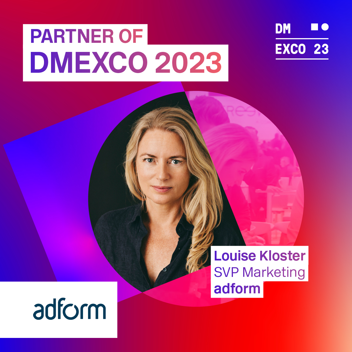 dmexco's tweet photo. Go with the flow! 🔵
Join #DMEXCO23, meet @Adform & experience effortless modern marketing! 📍 #Cologne September 20 & 21
#DigitalMarketing #DMEXCO #ADFORM #LouiseKloster #DSP https://t.co/euOmt9ynxl