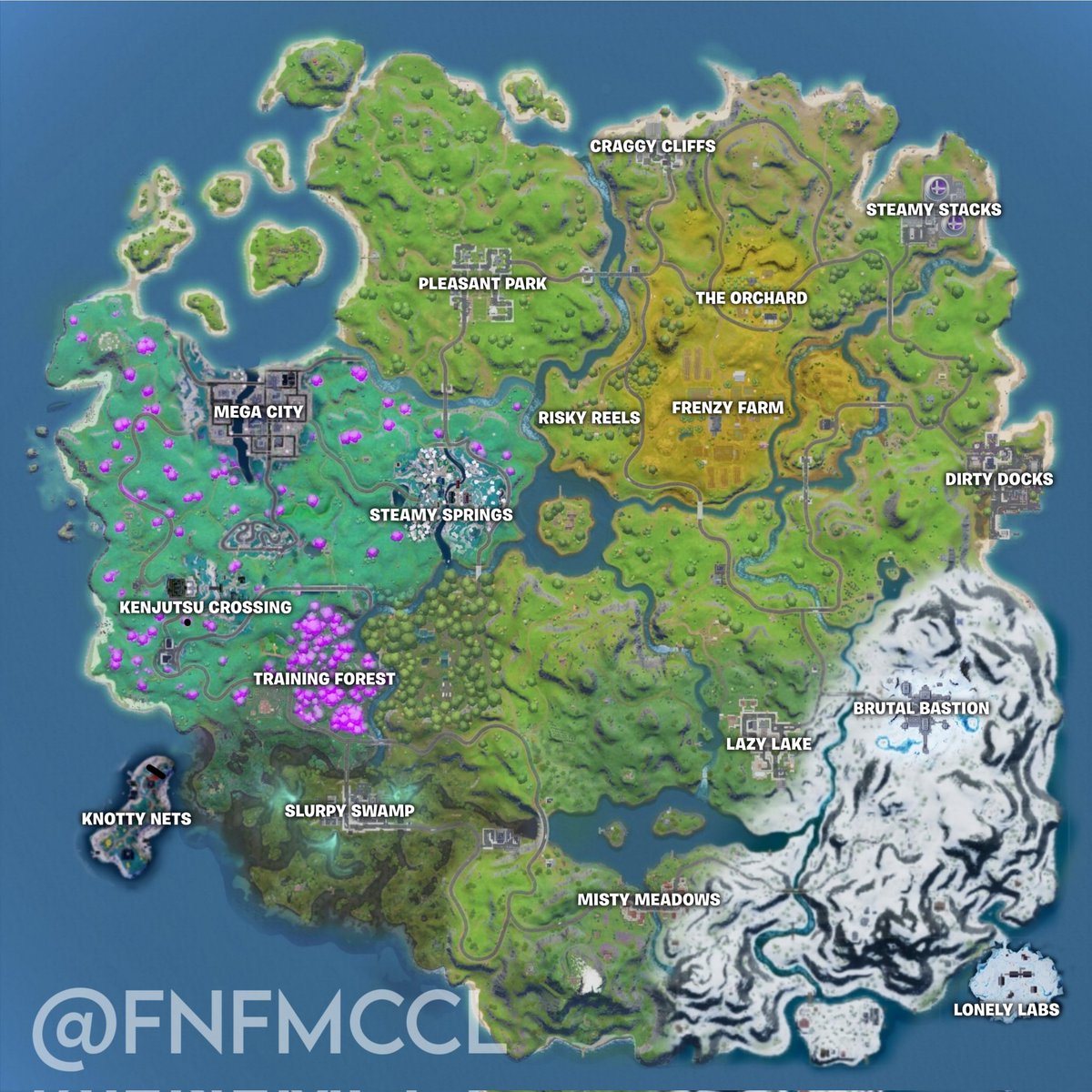 LeaksNNewsFN's tweet photo. What if Season 2 MEGA was in Chapter 2 instead? #Fortnite #FortniteMEGA #FortniteMapConcept #FortniteArt https://t.co/12HtAYsic4