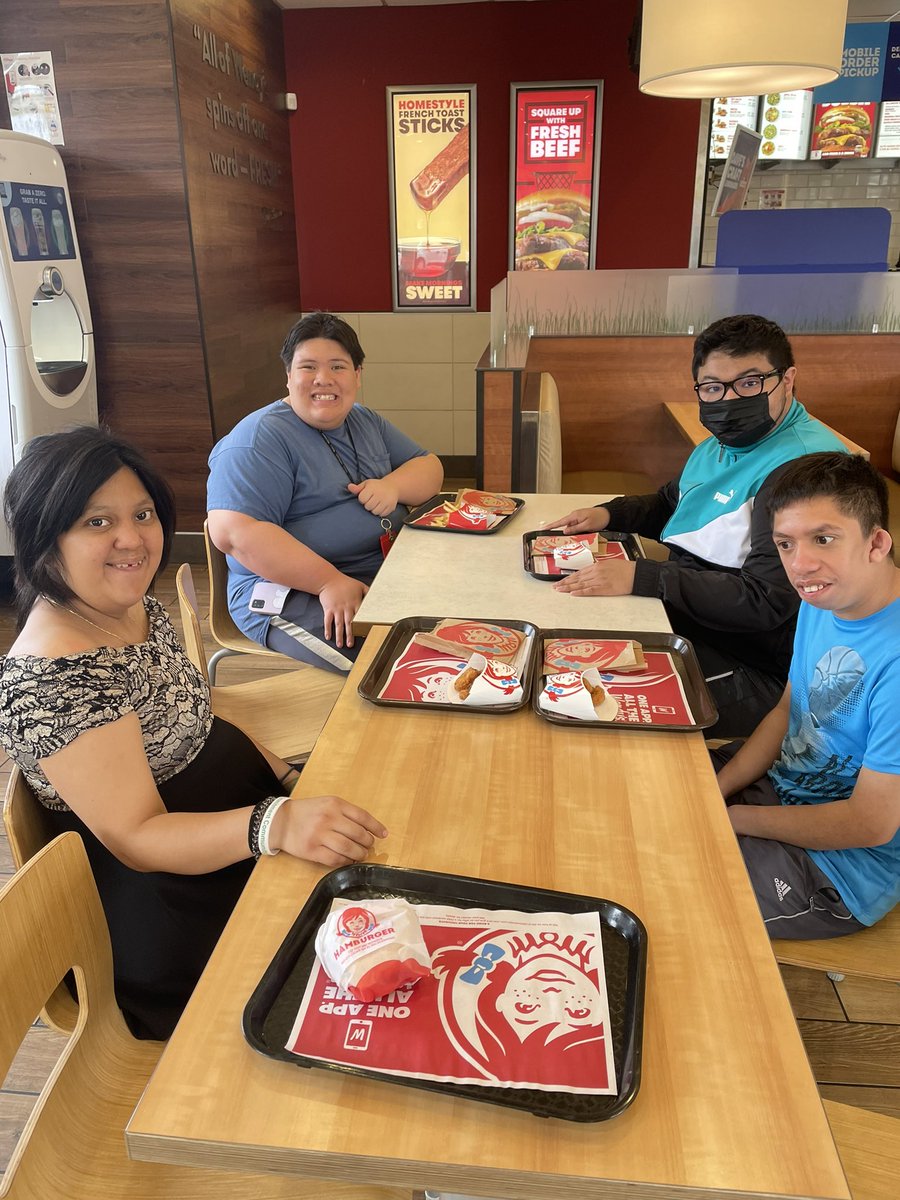 LarussaMaureen's tweet photo. Celebrated Friday by going to Wendy’s for CBI. All the students were given free cookies! Thank you so much, @Wendys! @Wakeflsmipa #communitybasedinstruction https://t.co/hL6oqSuHVm
