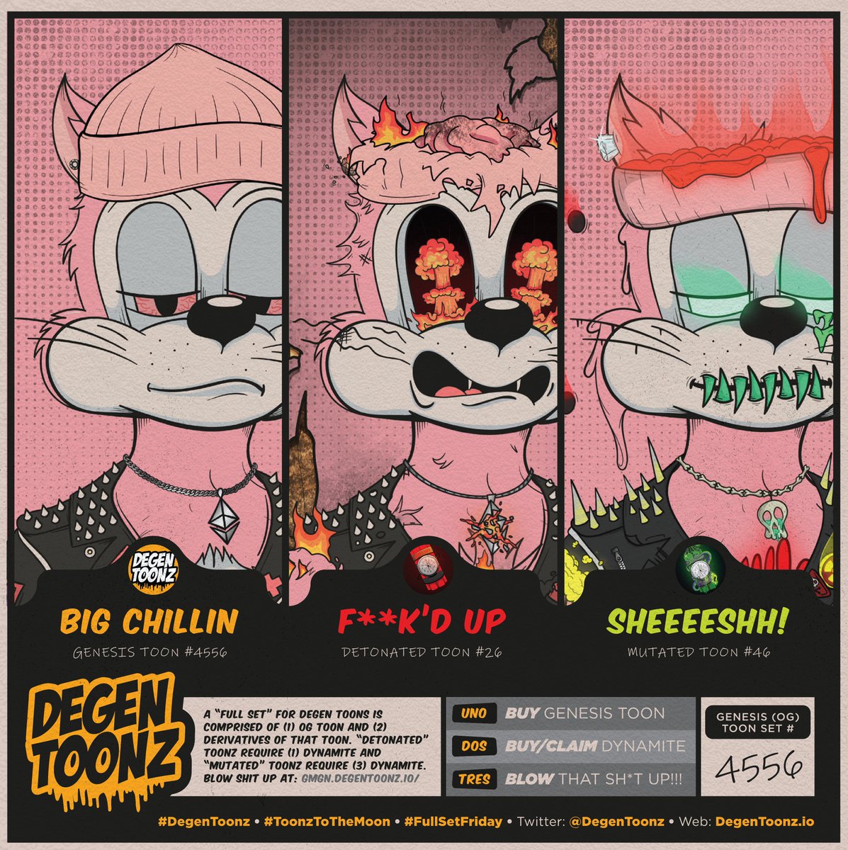 GeneralNemo's tweet photo. GM Degens ... #FullSetFridays @DegenToonz https://t.co/fY7f1b2PeR