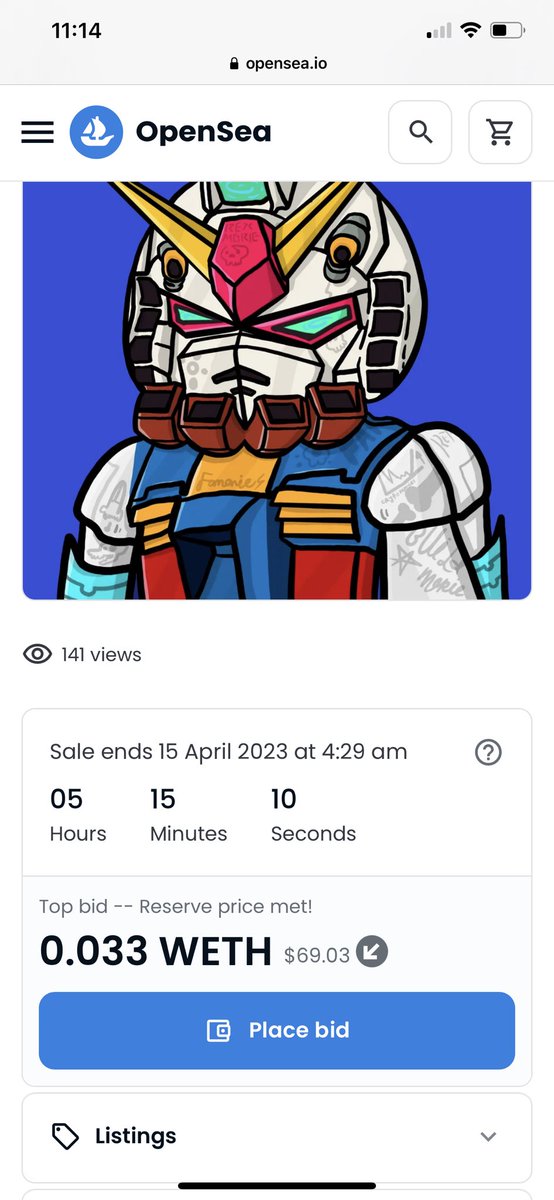 rexhanif's tweet image. ♥️♥️ 5hour more left guys (bid) . #buildamorie GundaMorie @CryptoMories , in Famorie &amp;amp; Friends Collection. opensea.io/assets/ethereu…