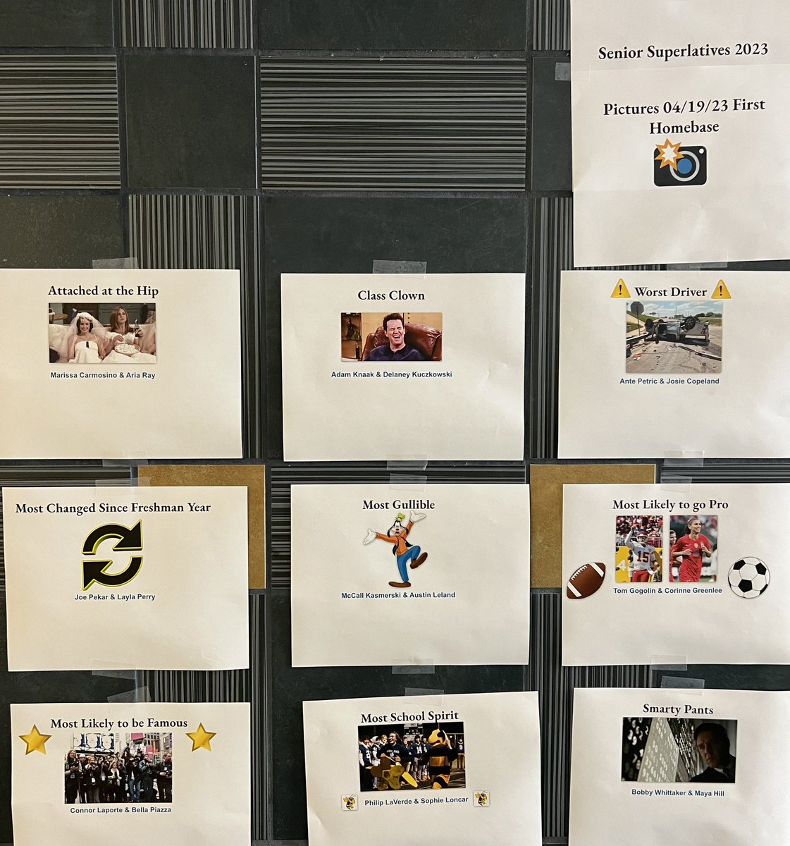 KHS_classof2023's tweet photo. Senior Superlatives are now up! Pictures will be taken next Wednesday, April 19th during first homebase!📸 https://t.co/qtLS7WSx2S