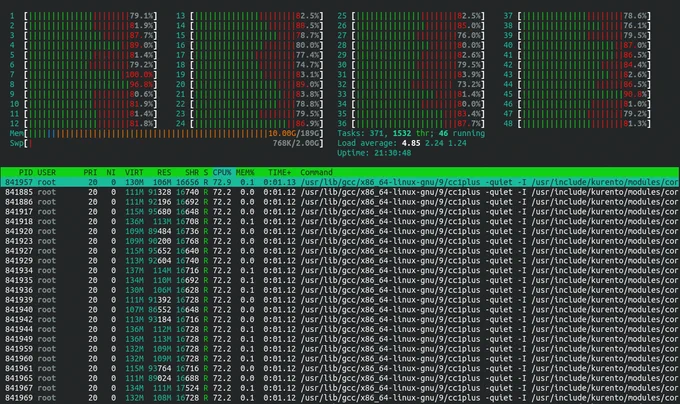 Kurento Media Server builds blazingly fast with a 48-core machine!