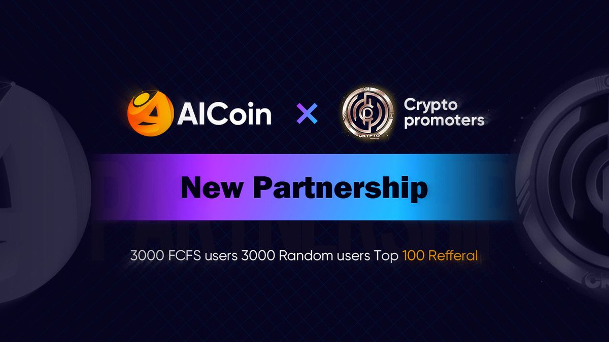 CryptoPromots's tweet photo. 📣 AI Coin X Crypto Promoter Massive #Giveaway

🎁 Total Reward Pool 2 Million AI Token 

To Enter:
✅ Follow @CryptoPromots
✅ Like &amp; RT Tag 3 Friends 
✅ Finish tasks
https://t.co/tCuy7vRGg3

#Airdrop #Crypto #AirdropCrypto #airdrops https://t.co/SetuuhQvqG