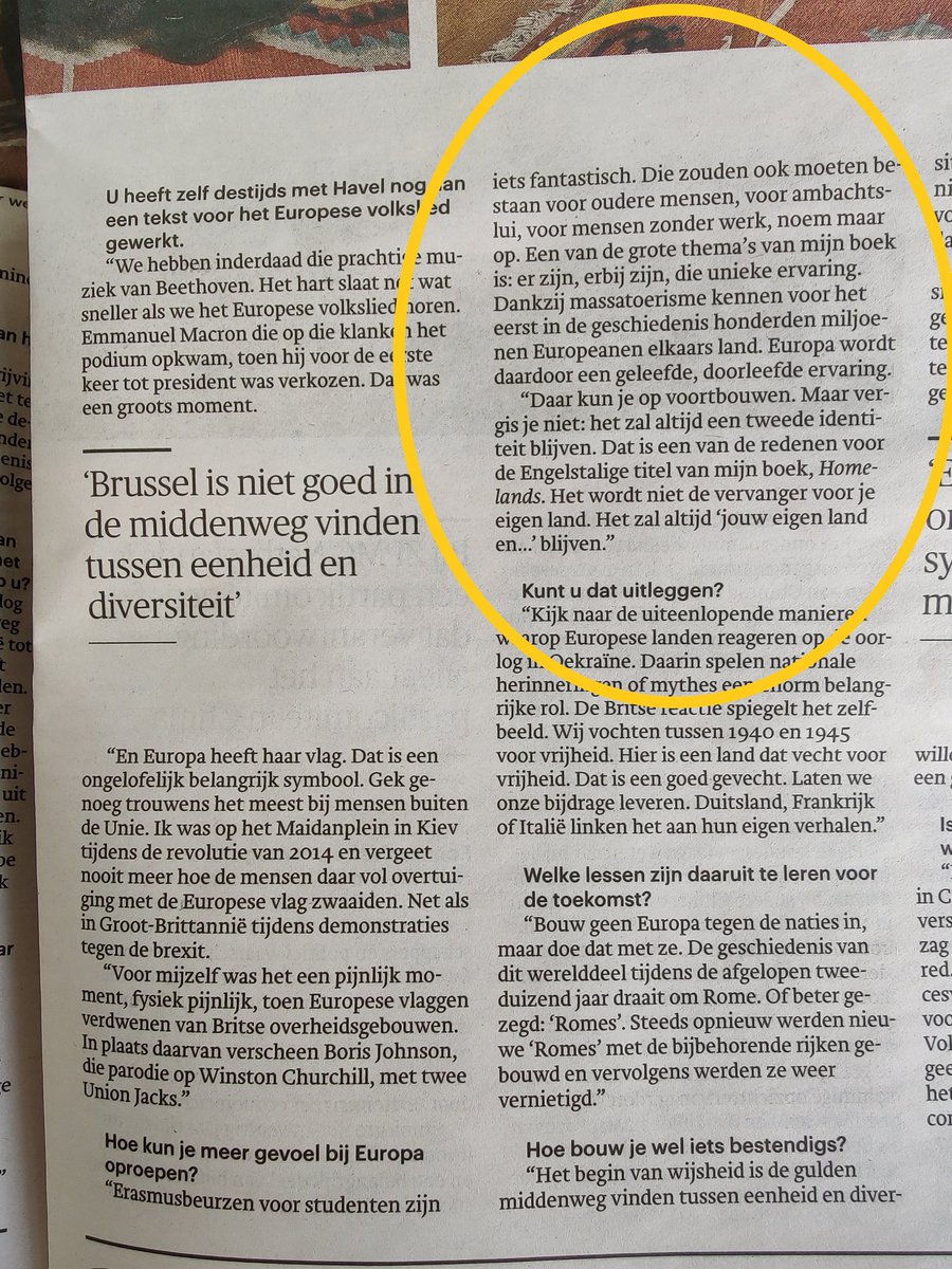koerthom's tweet photo. Wijze opmerking in @trouw van @fromTGA. Door massatoerisme kennen honderden miljoenen Europeanen eindelijk elkaars land. En de beurzen van @EUErasmusPlus zouden ook voor niet-studenten beschikbaar moeten zijn! #europa #eenheidéndiversiteit #voorEU #voorNL https://t.co/RES738MJIl
