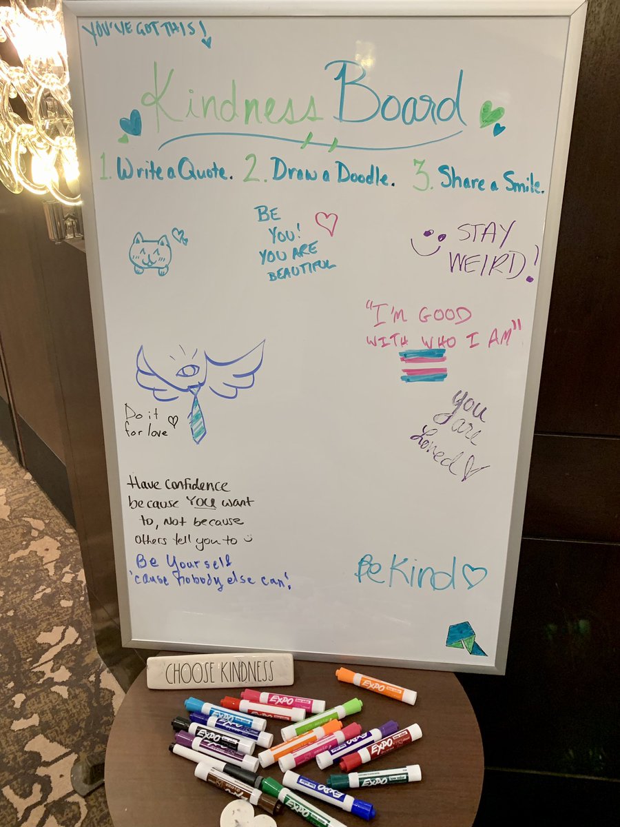 Y’all are rocking the kindness board at #SPNNJ! Keep those quotes/doodles/smiles coming 💙