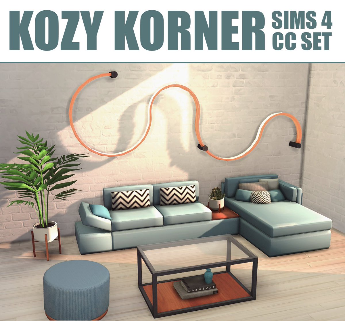 TheKateEmerald's tweet photo. 💚NOW FREE💚 Sims 4 Kozy Korner CC set, including seven items for a modern living room :)

Download (free): https://t.co/jIa9OoUYmJ

Thanks to everyone who uses my CC &amp; supports me, I'm ALWAYS excited to see someone use my sets! Freel free to tag me 🥰

#Sims4Cc #Sims4 https://t.co/ln2ncPB9Mc