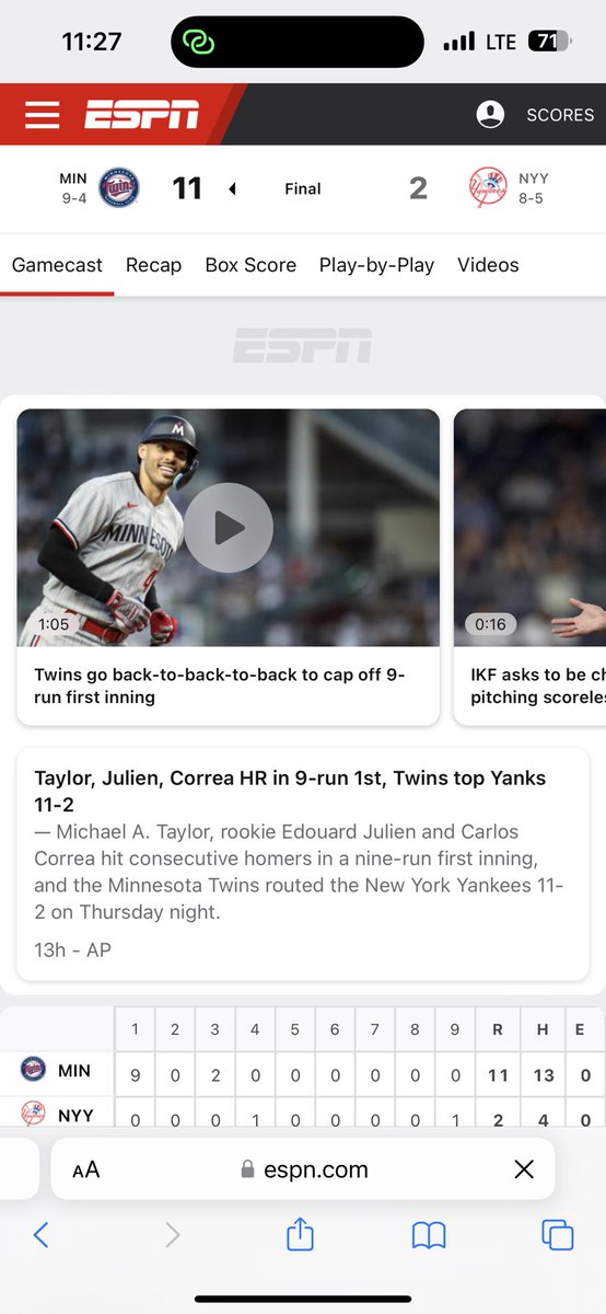 Rshotya's tweet photo. @HenryIn03 You’re lying!!’nn😭😭😭😭😭😭😭😭😭😭😭😭😭😭. I thought the Twins got relegated. NOPE! They put those pinstripes up @Judgie24  asshole! Got the Yankees playing with a Binkie wearing a white tee #nostripes #earnit https://t.co/o8S3xZEDGz