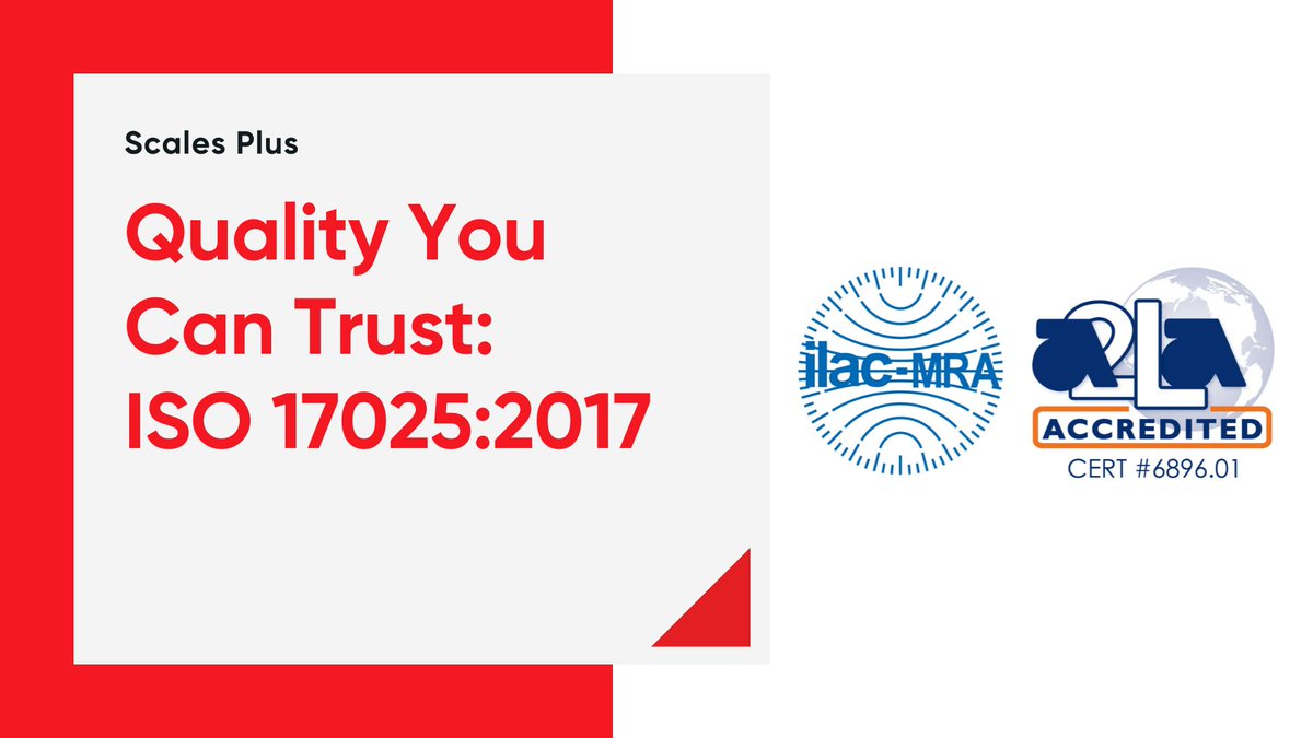 Scales Plus has just achieved ISO/IEC 17025:2017 accreditation through A2LA. This accreditation is a testament to our commitment to delivering the highest standard of service and quality in the weighing industry. scalesplus.com/iso-certificat…

#quality #iso17025 #calibration #weighing