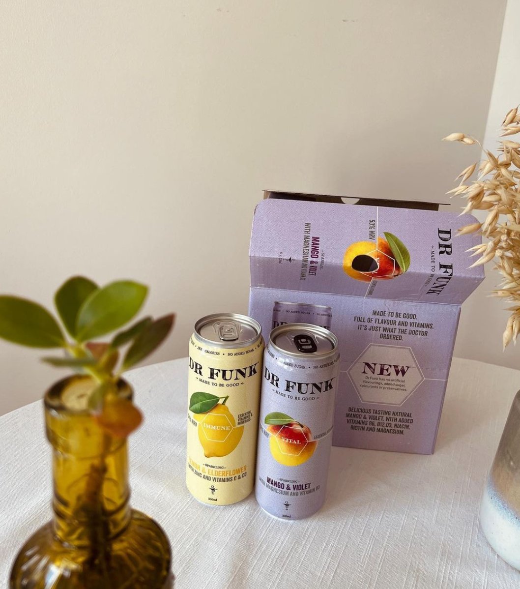 DrFunkDrinks's tweet photo. Don't just hydrate, elevate with Dr Funk Vitamin Boosted Sparkling Water! 💦 

Our bubbly drinks are boosted with vitamins to help you take on the day with a sparkle.

📸: @amymarshmentx https://t.co/wRlKFqqCxc