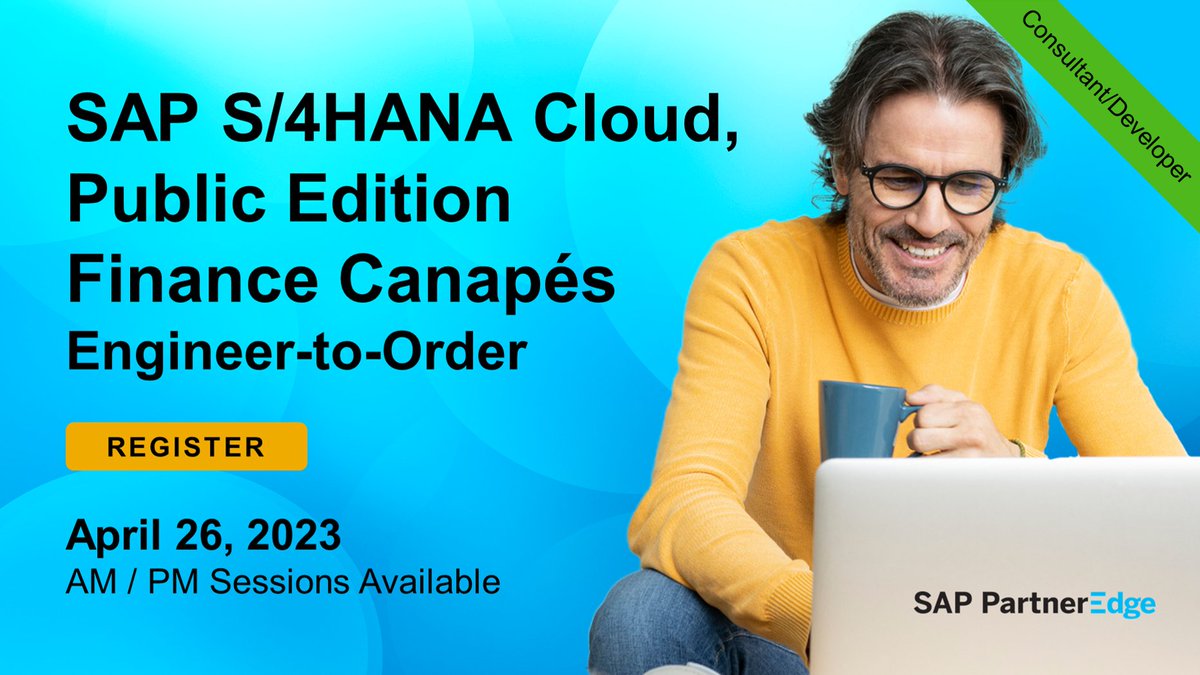 #SAPPartners are invited to our next SAP S/4HANA Cloud, Public Edition Finance Canapés session focused on Engineer-to-Order. We'll cover business activity and finance value flow throughout the end-2-end process, rev recognition, margin analysis, and more. imsap.co/6014OMd1m