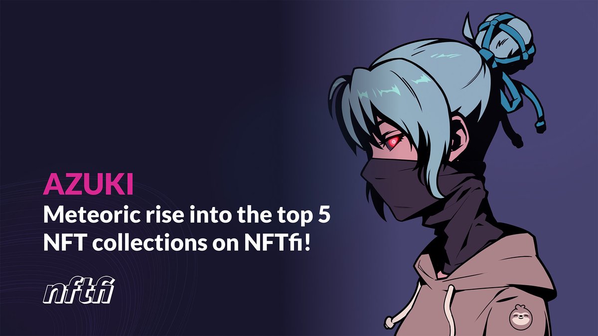 NFTfi's tweet photo. $1.2M in loan volume on @Azuki assets, a 64% increase on the previous month ⛩️ #ikz

Why? How? 👀
Explained here 👇
https://t.co/mq6i8XcgY6

@notyouravgcoder