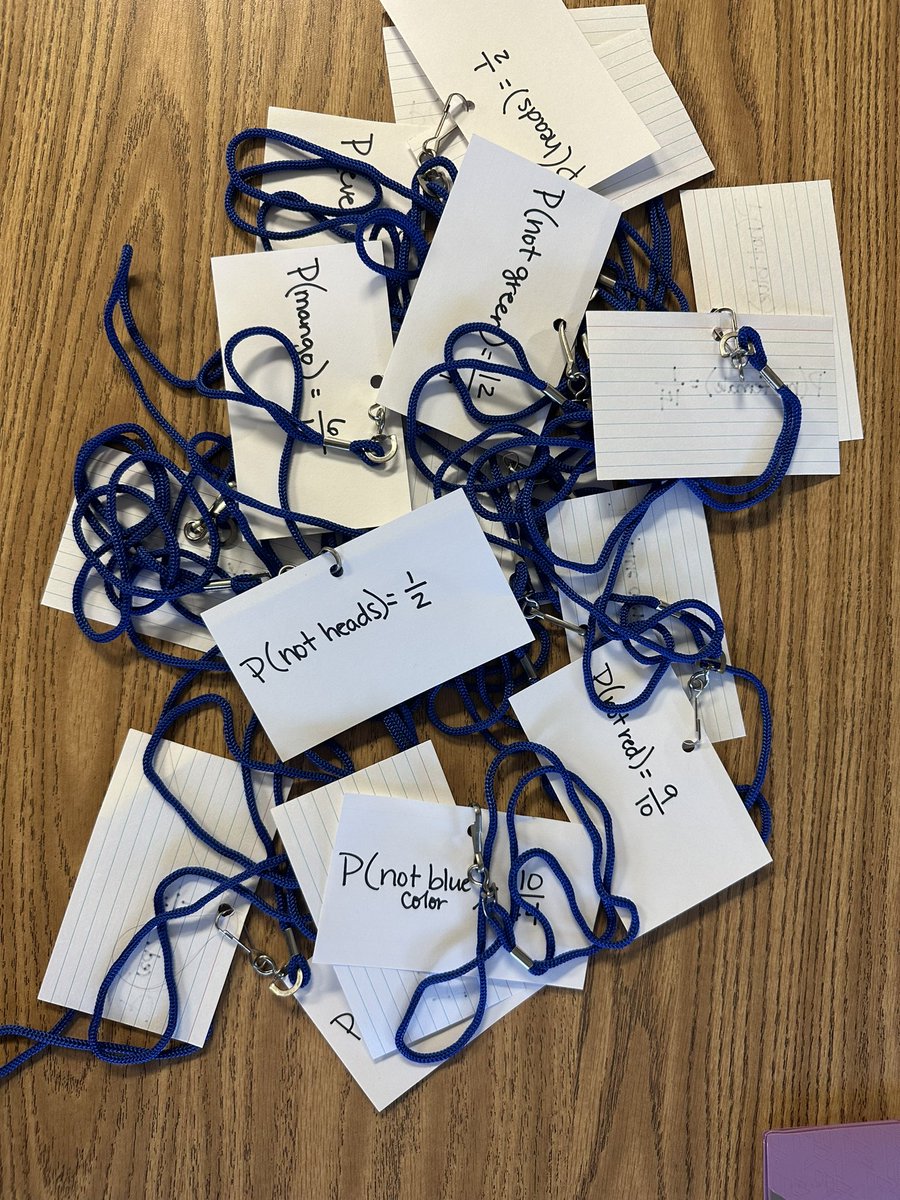 MsFischer2's tweet photo. Odd Couple: Probability Version! Students in 6th grade @TheFortFalcons 
are learning about probability and complements; they had to find their complement! After one round students were BEGGING to keep playing! Thanks for the idea @KariVeleba ! #teambps #mathengagement https://t.co/8DuSwiy0qr