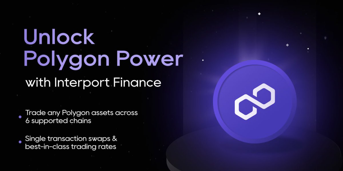 InterportFi's tweet photo. Cross-chain trading from/to @0xPolygon is now live with @InterportFi! Trade any asset seamlessly across 6 chains, with no bridge required. Experience a 1-transaction process and the best trading rates! 🌟
Stay tuned for the upcoming #zkEVM integration🌐🚀 https://t.co/q0pHMgImSO