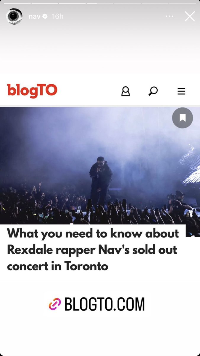 tpatzz_'s tweet photo. call it beginners luck but cool to see Nav share the first article I’ve written for blogTO on his Instagram @beatsbynav https://t.co/m1eQNpIz3M