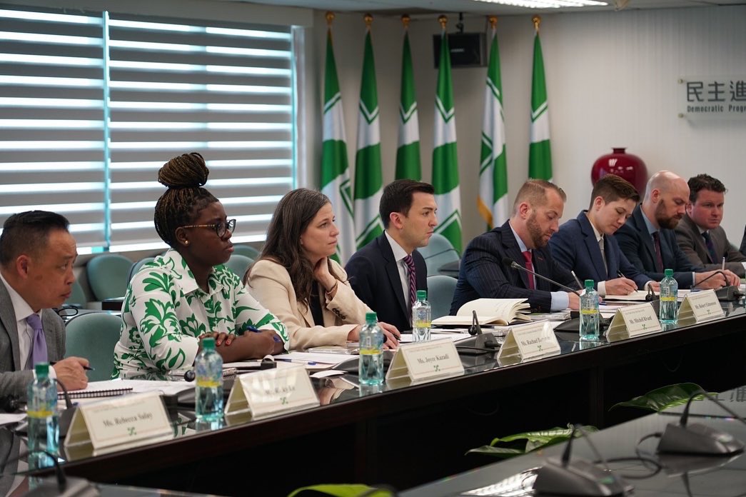 DPPonline's tweet photo. We’re glad to receive the delegation of chiefs of staff to progressive #US House #Democrats. Besides nat’l security issues, we also shared about our respective efforts to boost youth & female participation in politics. We enjoyed the exchange & look forward to more in the future! https://t.co/uq82l91zg4