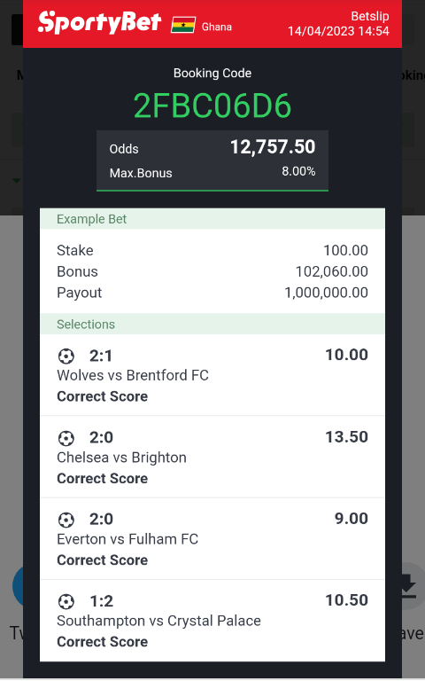 GoatCSTipster's tweet photo. " The passion for football has no limit. The Bookies Monsters is here to show love to it's betting fans. "
Weekend is fast approaching and our expert tipsters sportsbook on Premier League match fixtures is ready. Here is Correct Score tips for weekend
Play single. Goodluck Buddy https://t.co/tVupsAXXfk