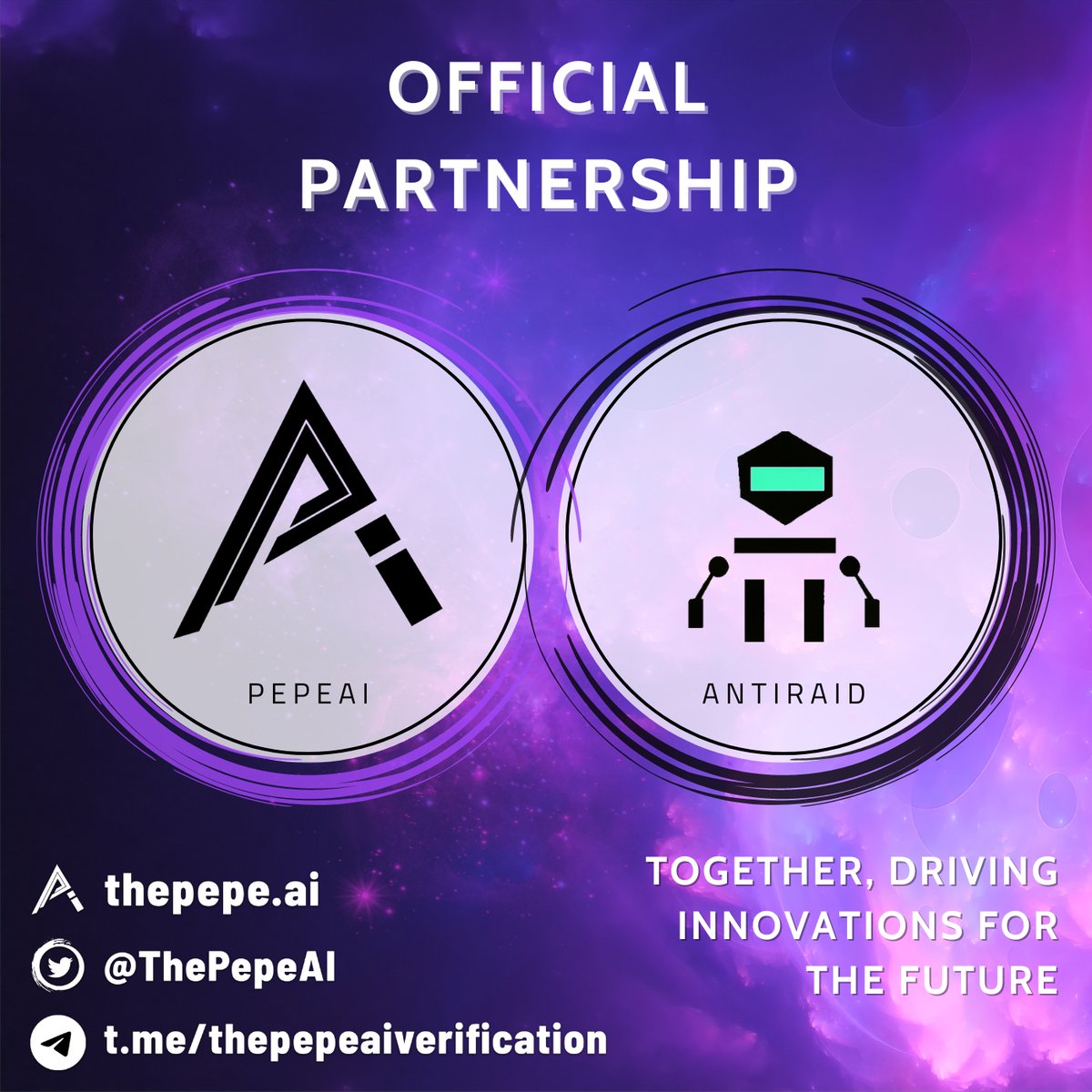 ThePepeAI's tweet photo. We are delighted to announce our partnership with @AntiRAIDAI! ANTIRAID team develops next-gen AI-supported moderation tools to fight spam and other malicious attempts! #partnership #ppai #ai #artificialintelligence $ppai #pepebot #crypto #ethereum #antiraid $MOD.AI #moderation https://t.co/xWobvCFFlK