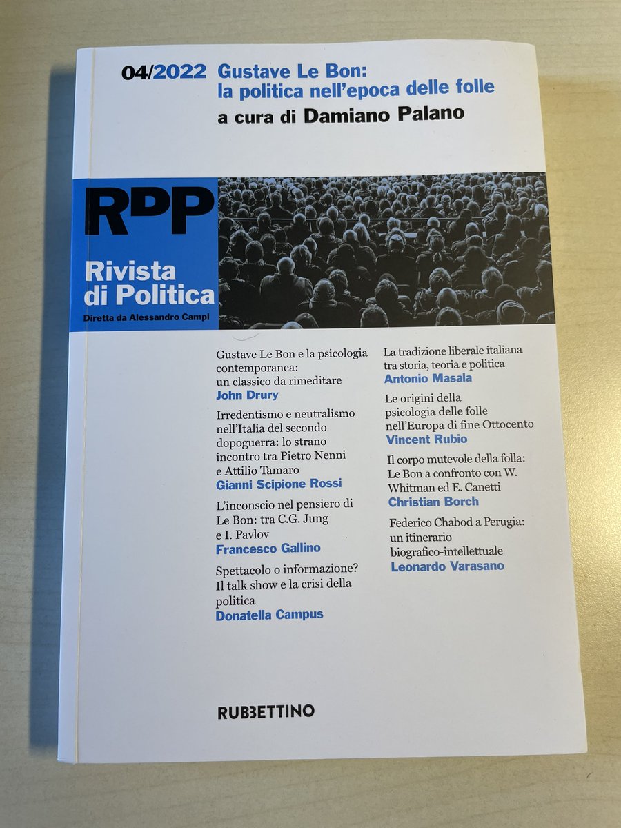 Antonio Campati (@antoniocampati) on Twitter photo Ecco l’ultimo fascicolo della “Rivista di politica” <a href="/rubbettinobooks/">Rubbettino Editore</a> con un interessante dossier su Le Bon e altri contributi di valore.
Pronto a rinnovare l’abbonamento per il 2023!
Qui le info:
istitutodipolitica.it/rivista/come-a… Ecco l’ultimo fascicolo della “Rivista di politica” <a href="/rubbettinobooks/">Rubbettino Editore</a> con un interessante dossier su Le Bon e altri contributi di valore.
Pronto a rinnovare l’abbonamento per il 2023!
Qui le info:
istitutodipolitica.it/rivista/come-a…
