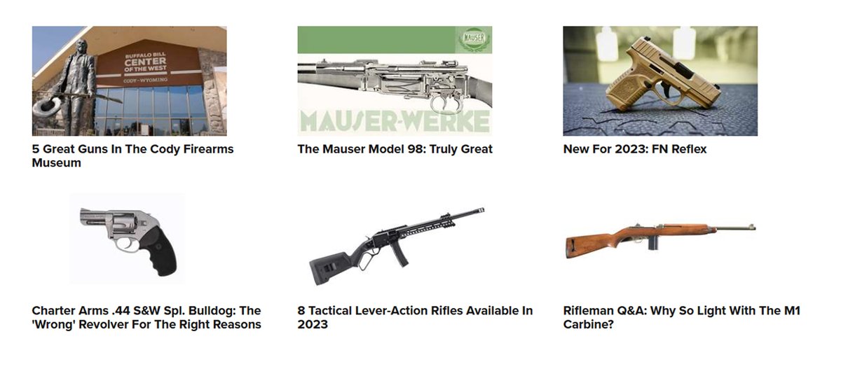 NRA_Rifleman's tweet photo. Go to https://t.co/vKiFAqVopk and check out this week's #toptrending articles! 

https://t.co/ci8AcshI4f

#2A #NRA #Firearms #Freedom #Hunting #Shooting #SelfDefense #Rifle #Pistol #Shotgun #History #Museum #LeverAction #M1Carbine #FNReflex #Mauser #CharterArms #Wheelgun https://t.co/nxpOYS8W4u