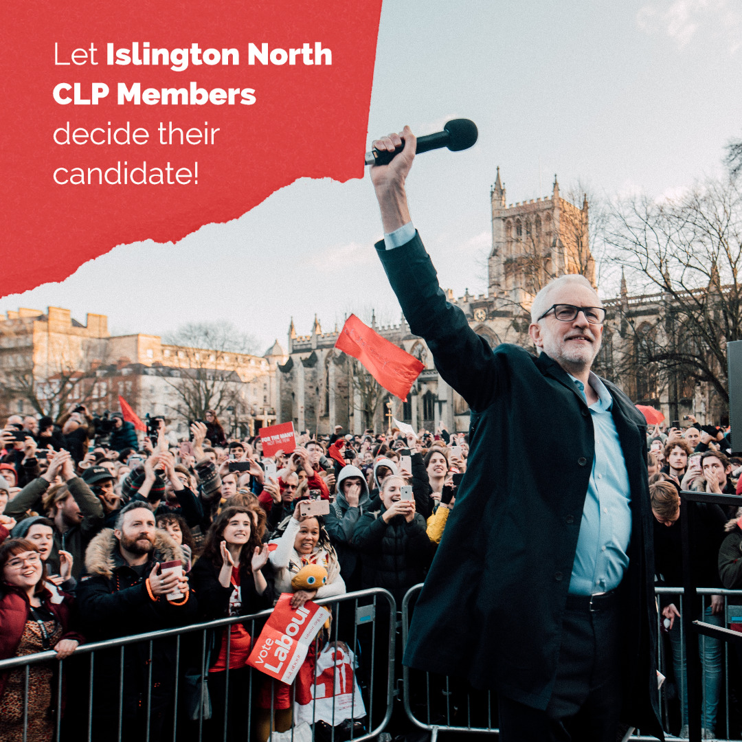 LabourOutlook's tweet photo. ACTION ALERT: Oppose Keir Starmer's block on @jeremycorbyn - &amp; say let Islington North's members decide 📣

1. Add you name &amp; help us get to 75k supporters 👉 https://t.co/nr6uRJpjkd

2. Hit the RT Button &amp; spread the word 👇

#IstandwithJeremyCorbyn https://t.co/psvpKEAUMm