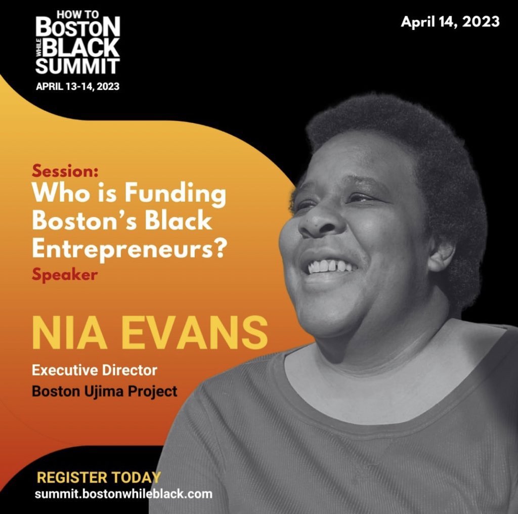 🔊 TODAY at the @boswhileblack summit: Catch our very own Nia K. Evans and Andre Bennett alongside Henry Noel Jr. of @bosimpact, Ariana Lucera of @massmutual and moderator Nicole Obi of @becmainc at, 'Who is Funding Boston's Black Entrepreneurs?' #bwbsummit2023