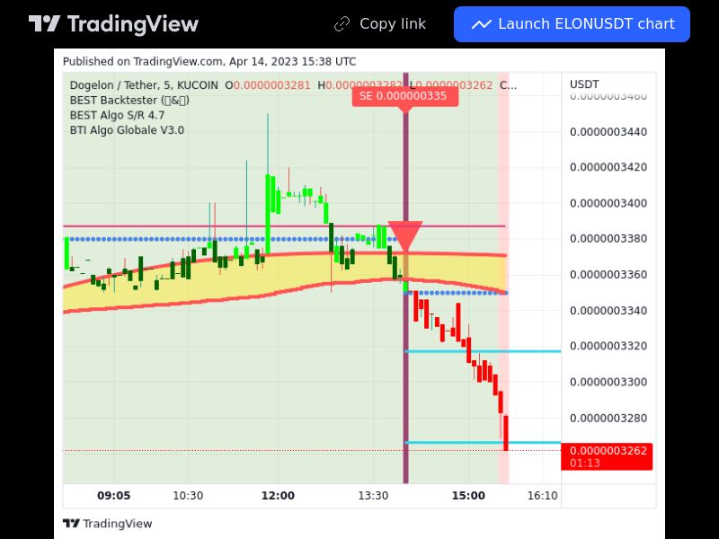 TradingView trade ELON 5 minutes