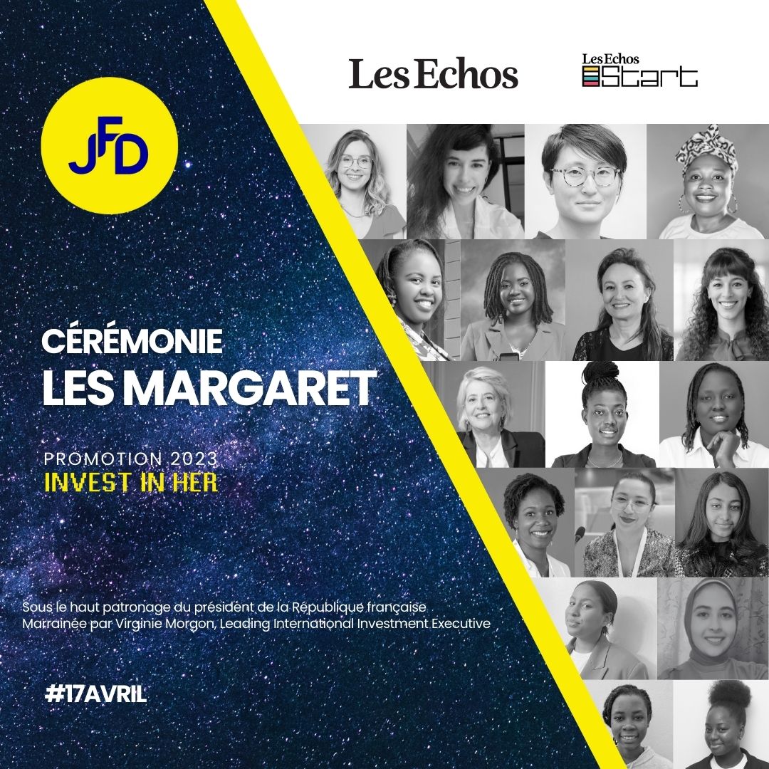 En partenariat avec <a href="/LesEchos/">Les Echos</a> et Les <a href="/EchosStart/">Les Echos START</a>, <a href="/joinjfd/">JFD</a> vous donne rendez-vous le #17avril pour la cérémonie #lesMargaret à l'occasion de la #JournéeDeLaFemmeDigitale.

💫Pour sa 11ème édition, le prix #lesMargaret aura lieu au 10 Grenelle.

#InvestInHer