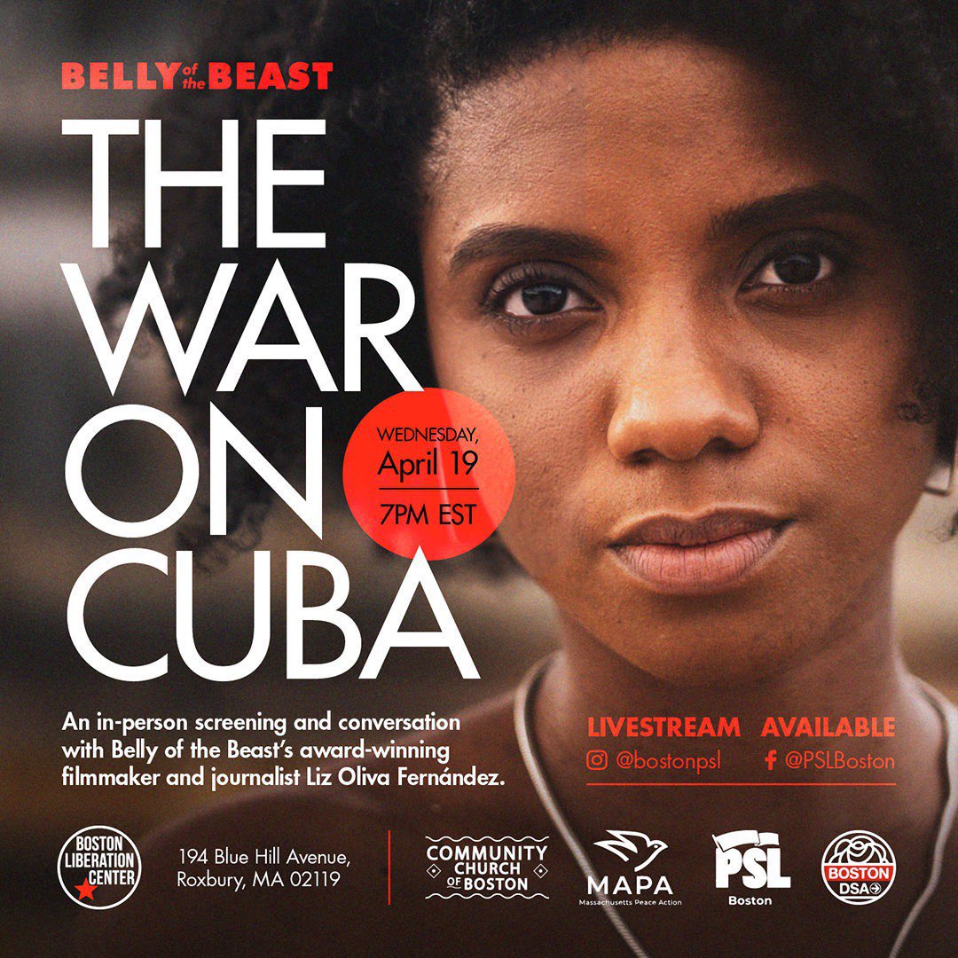 Join us on Wednesday, April 19th at the Boston Liberation Center for a screening of the critically-acclaimed The War on Cuba documentary series executive-produced by Oliver Stone and Danny Glover.