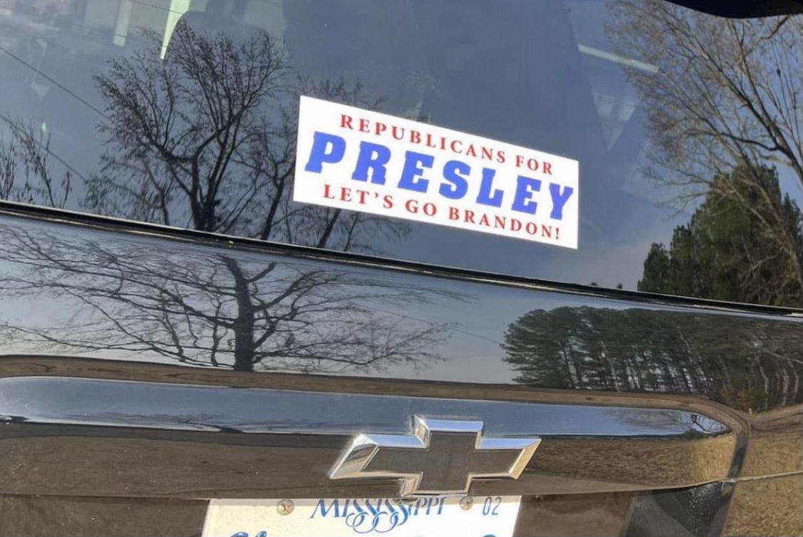 Brandon Presley on X: Some Republicans already are making their own  bumperstickers to help us send Tate Reeves packing in November. Everyone,  no matter their party, has a place on my campaign