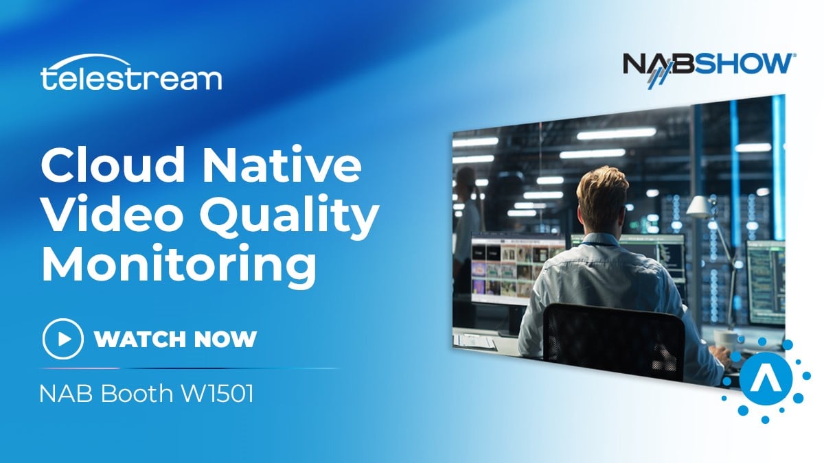 Telestream's tweet photo. Joel Daly got the scoop on the new cloud-native Video Quality Monitoring. Watch this video: https://t.co/3cDYn1eIWC
Book a meeting or demo: https://t.co/TIA4oOM2eM
#Telestream #NABshow @NABShow #NAB2023 #Cloudnative #VideoQualityMonitoring #QualityMonitoring https://t.co/doiDPjk1Qx