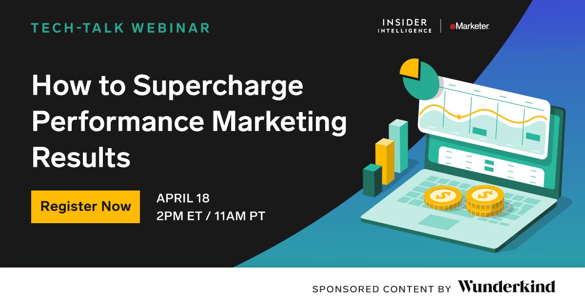 eMarketer's tweet photo. It’s time to rethink your marketing mix. When your budget is under scrutiny, look to owned channels, like your text and email marketing, to drive more return at a lower cost. Join us for an eMarketer Tech-Talk Webinar, presented by @Wunderkind. #emwebinars https://t.co/JXHRleaX3h https://t.co/SIeOwGOzDT