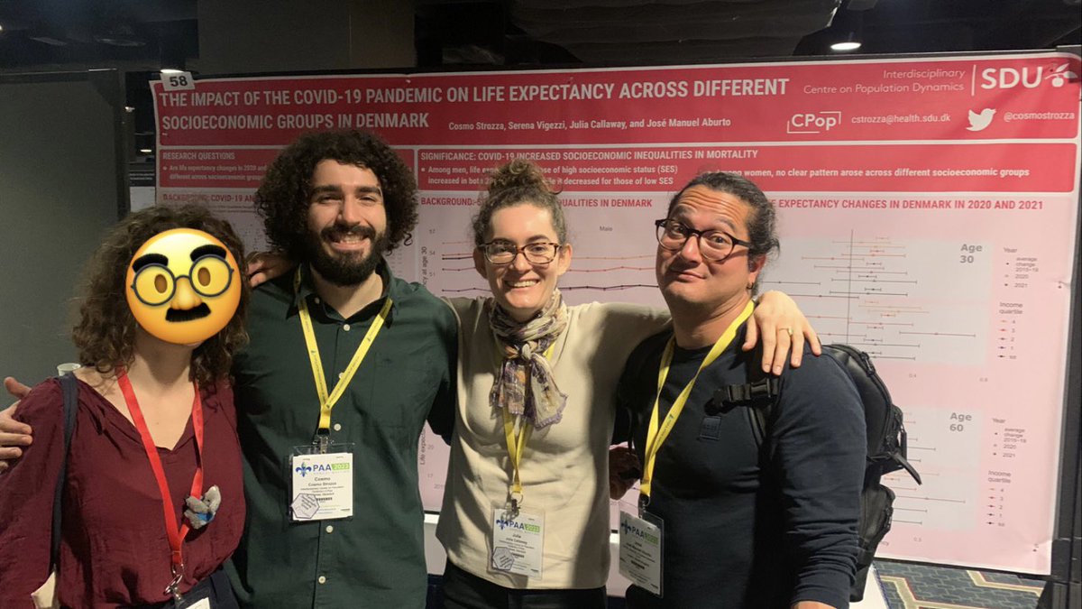 Stop by stand 58 to learn about our research and meet these cool people <a href="/CosmoStrozza/">Cosmo Strozza</a> @jm_aburto <a href="/CPop_SDU/">CPop SDU</a>