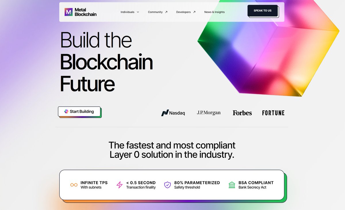 MetalBlockchain's tweet photo. The new and enhanced #MetalBlockchain website is now live!

Presenting a fresh new look, that highlights the sophisticated nature of Metal's blockchain technology. 
Plus a brand new blog and comprehensive resources for individuals & developers!

Dive into https://t.co/4JszPKW2xl